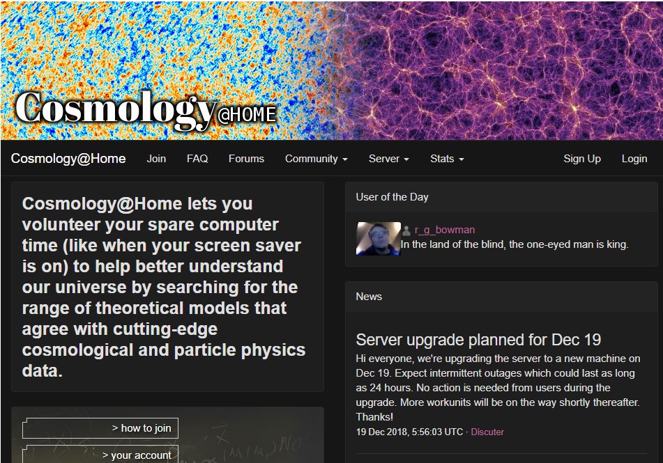 the Cosmology at Home website
